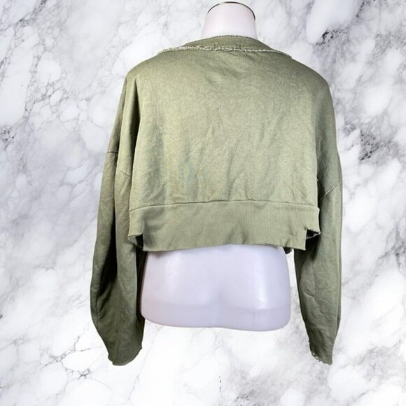 Lovers and Friends Oversized Henley Pullover - Olive Green - Picture 4 of 11